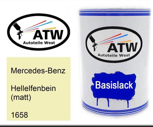 Mercedes-Benz, Hellelfenbein (matt), 1658: 500ml Lackdose, von ATW Autoteile West.